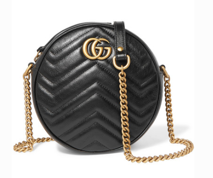 GUCCI GG MARMONT CIRCLE QUILTED LEATHER SHOULDER