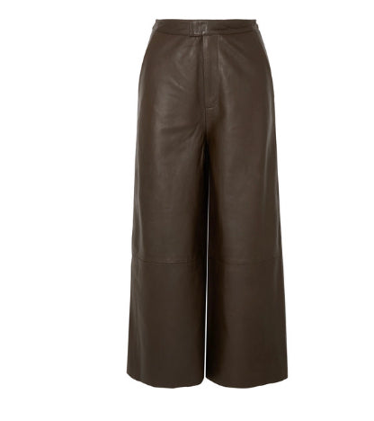 REMAIN BIRGER CHRISTENSEN Manu cropped leather wide-leg pants