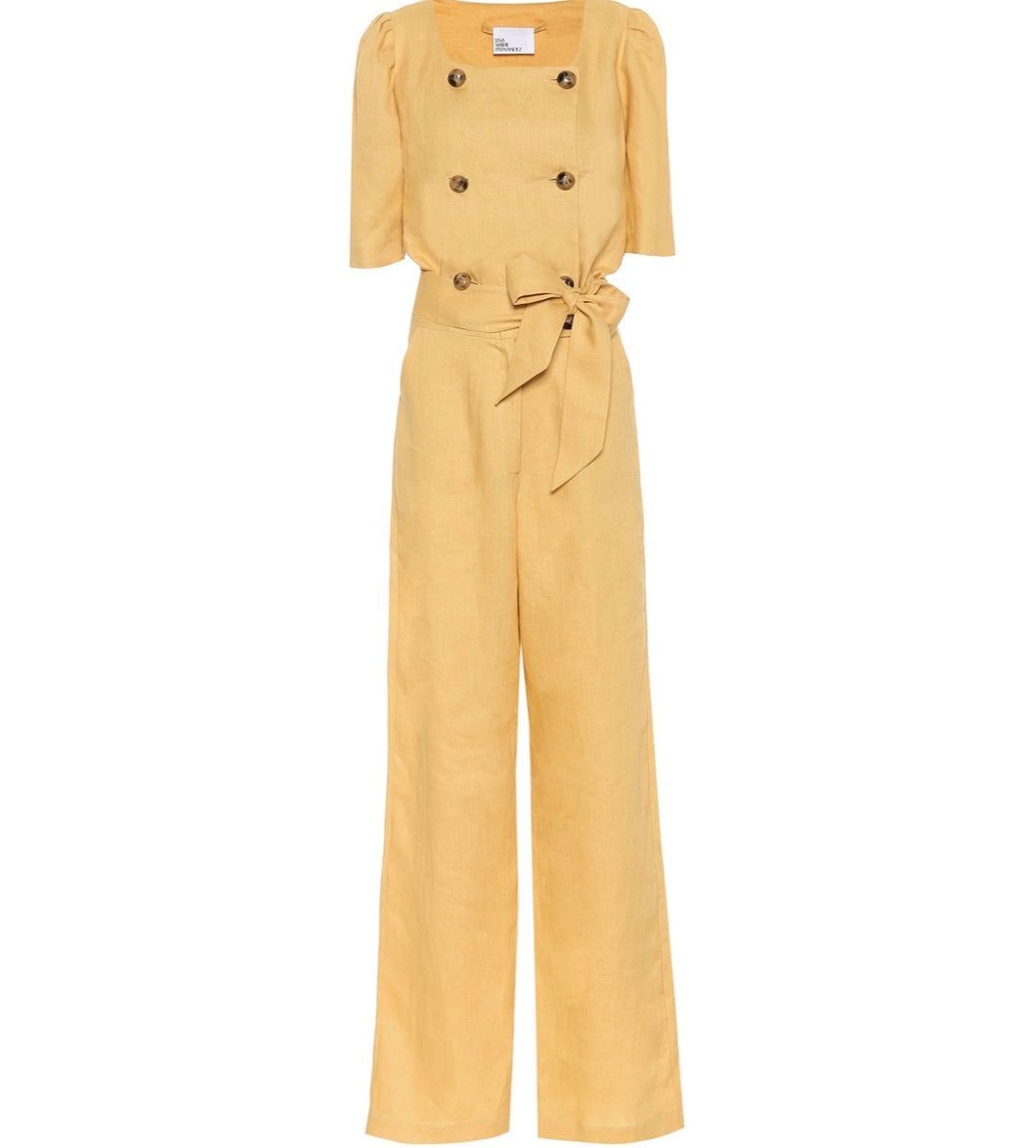 LISA MARIE FERNANDEZ Diana Linen Jumpsuit