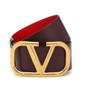 VALENTINO GARAVANI Valentino Garavani VLOGO reversible leather belt