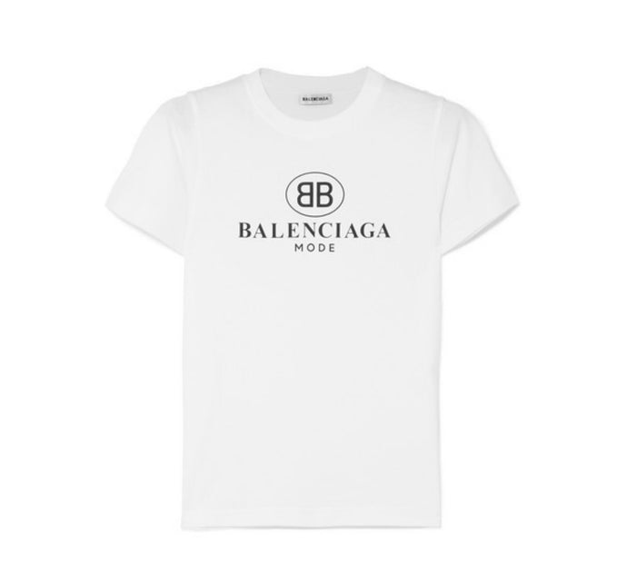 Balenciaga - Logo-print Cotton-jersey T-shirt - White