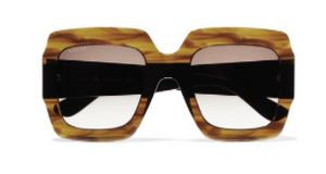 GUCCI Oversized square-frame tortoiseshell acetate sunglasses