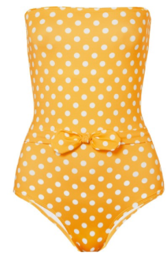 VERDELIMÓN Porto polka-dot bandeau swimsuit