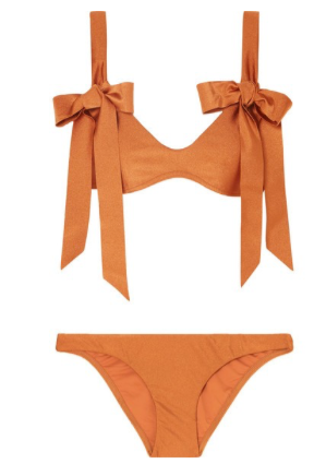 ZIMMERMANN Veneto bow-detailed metallic bikini