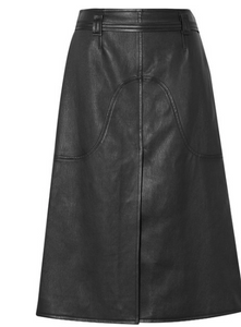 COURRÈGES Belted leather skirt