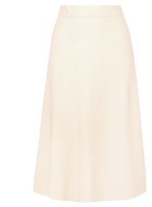 MAJE Jessy ribbed-knit midi skirt