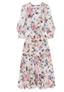 ERDEM Yusra floral-print silk-voile midi dress