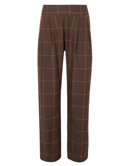 MATIN Prince of Wales checked cotton wide-leg pants
