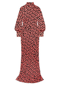 REBECCA VALLANCE Hotel Beau tie-detailed printed crepe maxi dress