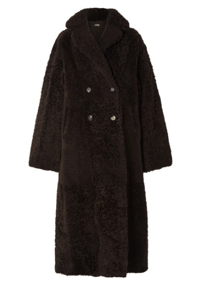 UTZON Reversible double-breasted shearling coat
