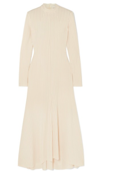 A.W.A.K.E. MODE Renton ribbed-knit midi dress