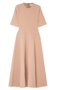 CASASOLA Ribbed stretch-knit midi dress