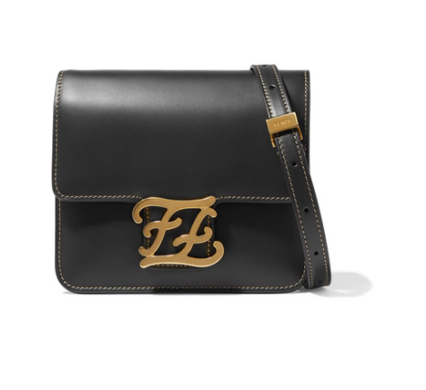 FENDI Karligraphy leather shoulder bag Uberchique