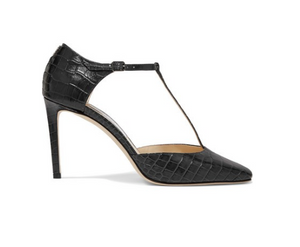 JIMMY CHOO Lexica 85 croc-effect leather pumps