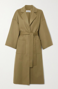 LOEWE Belted wool and cashmere-blend coat