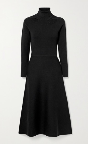 JASON WU Cutout stretch-knit turtleneck midi dress – Uberchique