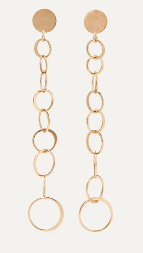 MELISSA JOY MANNING + NET SUSTAIN Gradient Circle 14-karat gold earring
