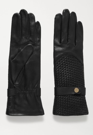 AGNELLE Woven leather gloves