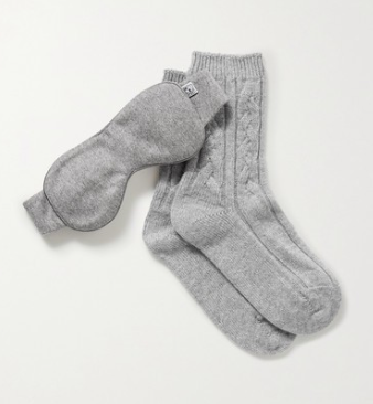 JOHNSTONS OF ELGIN Cashmere socks and eye mask set