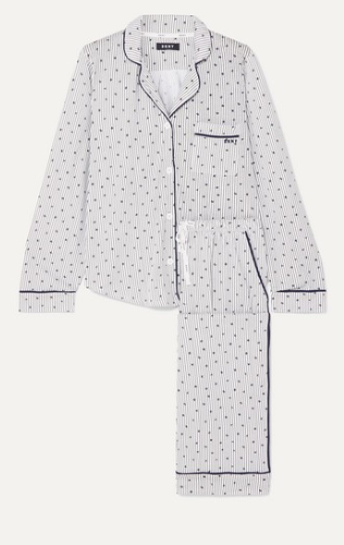DKNY Signature printed cotton-blend jersey pajama set