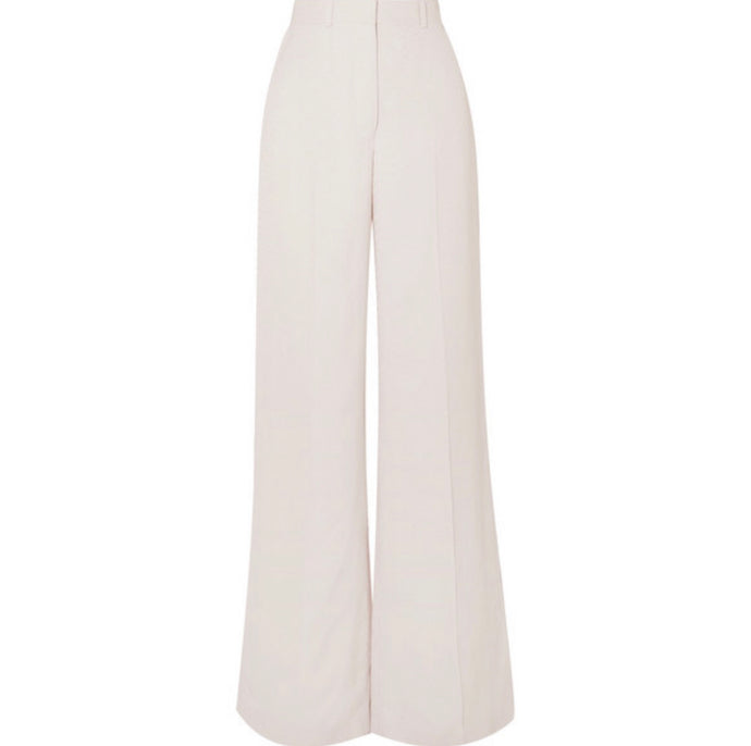 Stella McCartney - Snake-print Wide-leg Crepe Pants - Ivory