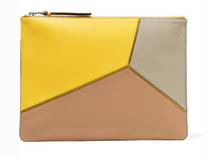 Loewe PUZZLE MEDIUM TEXTURED-LEATHER POUCH