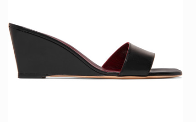 Staud STAUD BILLIE LEATHER WEDGE SANDALS