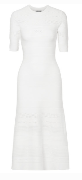 Jason Wu JASON WU POINTELLE-TRIMMED STRETCH-KNIT MIDI DRESS