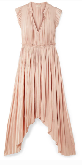 Ulla Johnson ULLA JOHNSON SENNA ASYMMETRIC SATIN MIDI DRESS