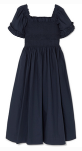 Molly Goddard ADELAIDE SHIRRED COTTON DRESS