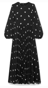 ZIMMERMANN SUNRAY PLEATED POLKA-DOT GEORGETTE MAXI