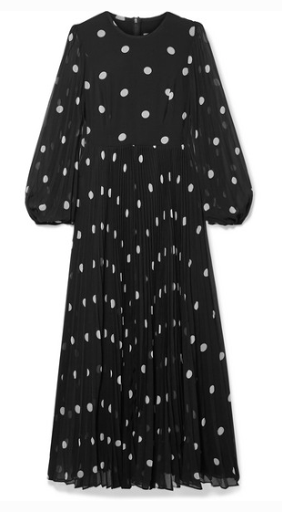 ZIMMERMANN SUNRAY PLEATED POLKA-DOT GEORGETTE MAXI