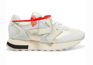 OFF-WHITE HG RUNNER MESH, SUEDE AND LEATHER SNEAKERS
