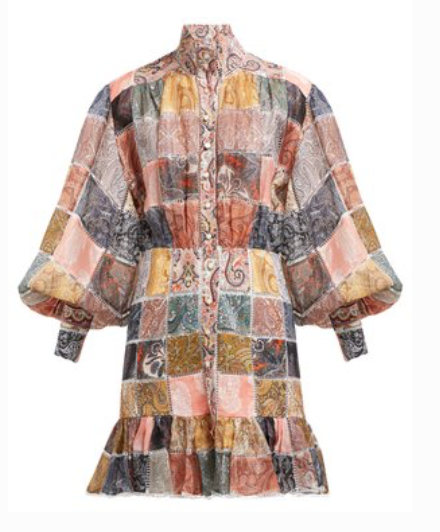 Zimmermann NINETY SIX PATCHWORK PRINT SHIRTDRESS Uberchique