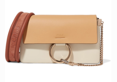 Chloe faye small store leather shoulder bag