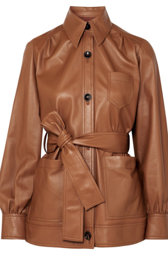 JOSEPH SAUL BELTED LEATHER JACKET
