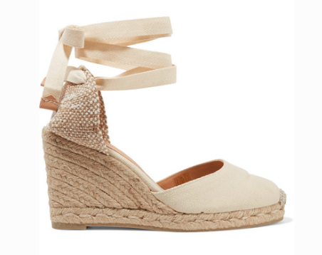 CASTAÑER CARINA 80 CANVAS WEDGE ESPADRILLES