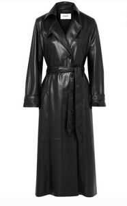 NANUSHKA CHIARA VEGAN FAUX LEATHER TRENCH COAT