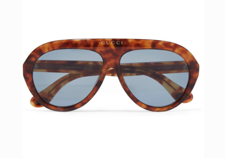 GUCCI AVIATOR STYLE TORTOISESHELL ACETATE SUNGLASSES Uberchique