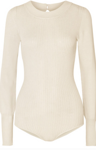 JACQUEMUS STEPHANIE RIBBED-KNIT BODYSUIT