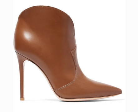 GIANVITO ROSSI MABLE 105 LEATHER ANKLE BOOTS