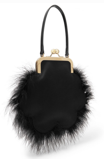 SIMONE ROCHA FLOWER FEATHER-TRIMMED SATIN TOTE – Uberchique