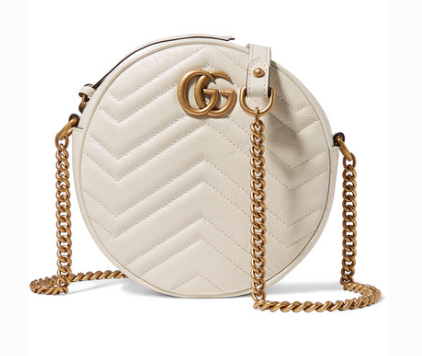 GUCCI GG MARMONT CIRCLE QUILTED LEATHER SHOULDER BAG