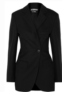 JACQUEMUS COSTUME GATHERED WOOL BLAZER