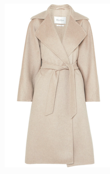 Max Mara - Belted Brushed-cashmere Coat - Beige