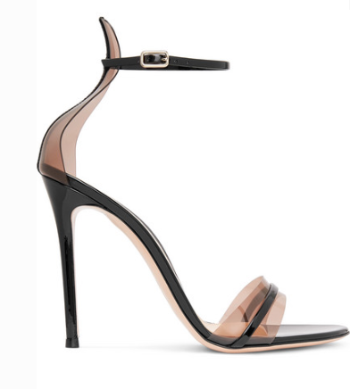 Gianvito Rossi GIANVITO ROSSI 105 PATENT-LEATHER AND PVC SANDALS