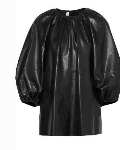 Valentino GATHERED LEATHER TOP