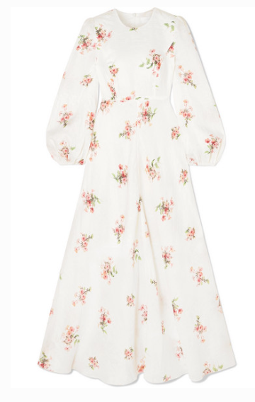 ZIMMERMANN HEATHERS FLORAL-PRINT COTTON-VOILE MAXI DRESS