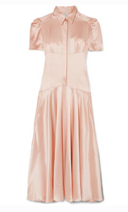 PLIMPTON SILK-SATIN MIDI DRESS HILLIER BARTLEY