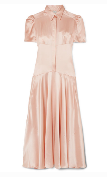 PLIMPTON SILK-SATIN MIDI DRESS HILLIER BARTLEY
